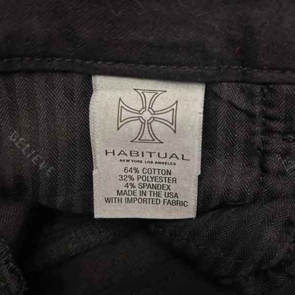 Habitual Denim Annex Onyx High Rise Cargo Pants Skinny Zipper Leg Stretchy - Picture 10 of 12